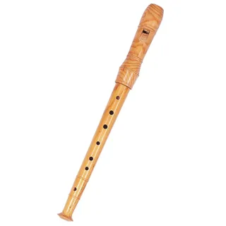 Blockflöte aus Holz, mit Wischer