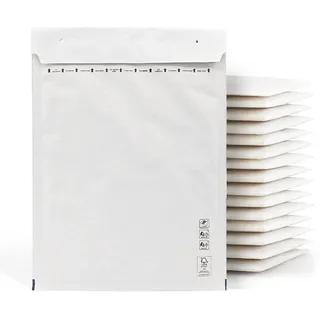 m-office Luftpolsterumschläge, Luftpolsterumschläge, weiße Blasen, Versandtaschen in verschiedenen Größen, Luftpolsterumschläge, 220 x 340 mm, 20 Stück