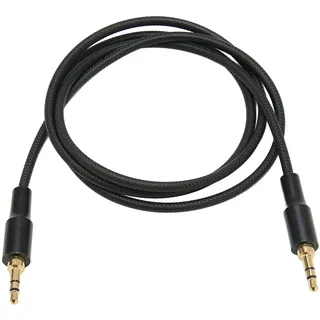 3,5-mm-Audiokabel Aux-Kopfhörerkabel Stereo-Miniklinke Stecker auf Stecker Hilfskabel für Autoradios, Fernseher, Kopfhörer, Lautsprecher, Verstärker Usw (Schwarz)