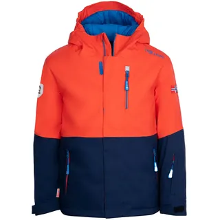 TROLLKIDS Hallingdal Jacke - Flame Orange / Navy - 116 cm