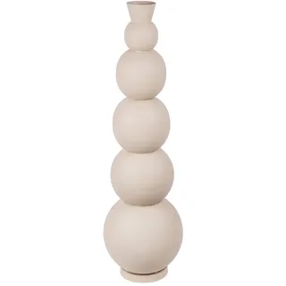 Casablanca Deko Vase groß Bodenvase - Moderne Vase XXL aus Eisen - Wohnzimmer Dekoration Vase für Pampasgras Blumen - Farbe: Beige - Grau Höhe 112 cm