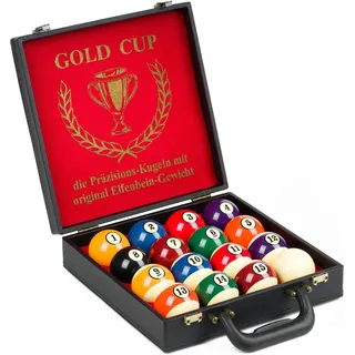 Stradivari Billardkugeln Gold Cup Turnier", mit Koffer
