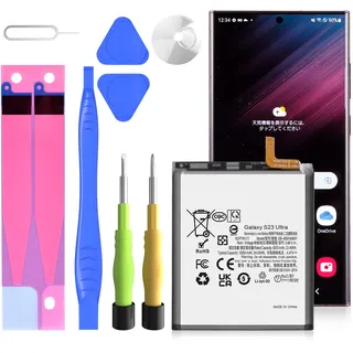 huaeng Original Samsung Ersatz-Akku für Samsung Galaxy S23 Ultra S918B Batterie 5000mAh mit Klebestreifen Inkl. Einbauwerkzeug