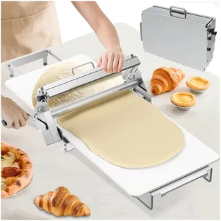 Croissant-Teigausrollmaschine, Professionelle, Faltbare Teigausrollmaschine für 0–25 mm Teigstärke, Große Antihaftbeschichtete Teigplatte, für Die Küche zu Hause 90x40cm