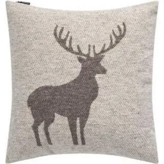 David Fussenegger Kissenbezug Silvretta Hirsch Struktur 50 x 50 cm Braun