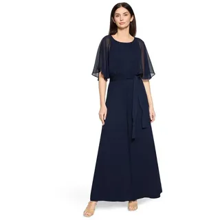 Vera Mont Jumpsuit aus fließendem Stoff mit Bindegürtel, Dunkelblau, 36