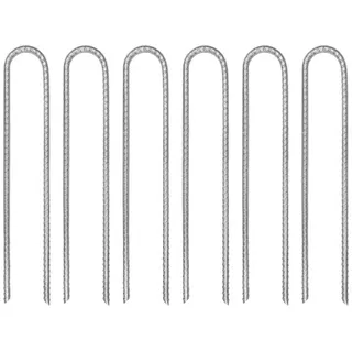 vidaXL Zeltheringe 6 Stk. U-Form 30 cm Ø7 mm Verzinkter Stahl