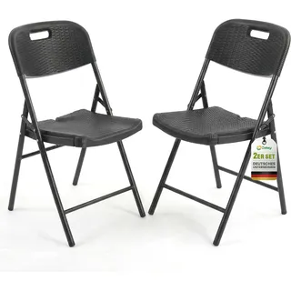 Sekey Campingstuhl 2er Set Schwarz