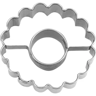 Städter Linzer-Ausstecher Ring in Ring Gewellt, Silber