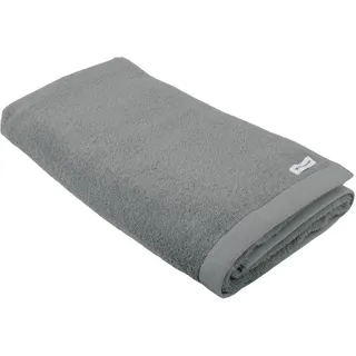 Saunatuch, 80x200 cm, 100% Baumwolle/ Frottier, mit zwei Aufhängern und Label mit Logo, COLOR BATH TOWEL Grau (Moody Grey)