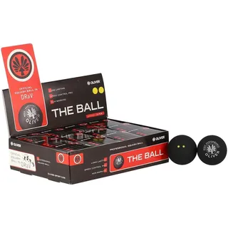 Oliver Squashball (2 gelbe Punkte, Speed sehr langsam) schwarz 12er Box