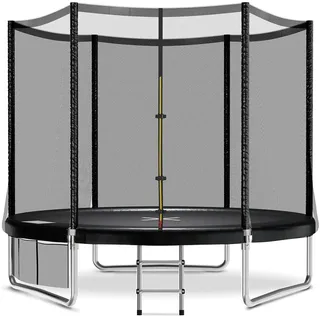 JUMMICO Trampolin Outdoor Ø 183/228/305/366/427 cm, GS-Zertifizierung Gartentrampolin für Kinder mit Leiter und Seitentasche