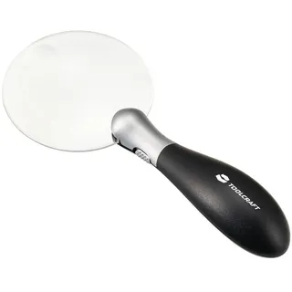 TOOLCRAFT TO-8997036 Handlupe mit LED-Beleuchtung Vergrößerungsfaktor: 3 x, 5 x