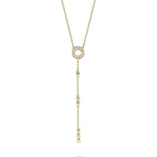 JETTE Silberkette JETTE Damen-Kette 925er Silber, recycelt Zirkonia, COSMOPOLITAN gelb|goldfarben