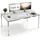 Grau Holzwerkstoff Rechteckig Rundrohr 75x75 5x150 cm Arbeitszimmer Schreibtische Bürotische