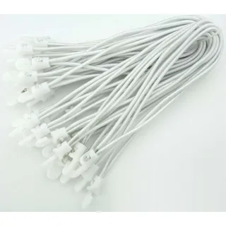 150 Stück Spannfix Planenspanner 25 cm, Ø 4 mm Weiss - Spanngummi mit Haken (150 Stück, Weiss)