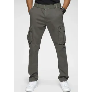 H.I.S. H.I.S Cargohose (Set, 2% tlg mit abnehmbarem Gürtel), Gr. 40 N-Gr, olivgrün, , 96341520-40 N-Gr