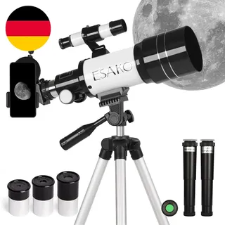 Teleskop Für Kinder & Einsteiger, 70Mm Blende Tragbares Teleskop Astronomisches