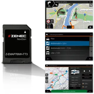 Zenec Z-EMAP76MH-TT3 – Micro SDHC-Karte mit Reisemobil Navipaket Autoradio schwarz