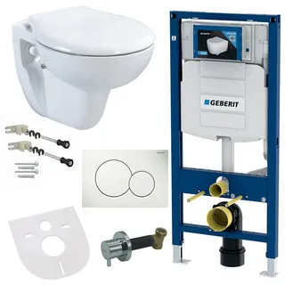 Geberit Taharet Bidet Wand Hänge WC Weiß Vorwandelement Betätigungsplatte Softclose