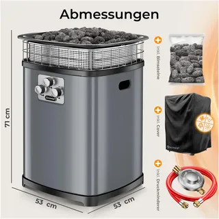 Kesser Gas-Feuerstelle Aura Anthrazit