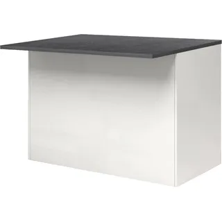 Dmora Unterschrank Kücheninsel Emmanuel 125 x 90 x 90 cm Weiß