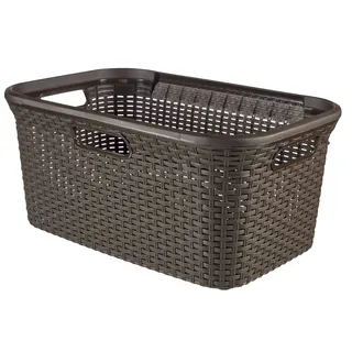 Curver Wäschekorb 45 l, Rechteckig, Rattan Braun, 592 mm, 380 mm