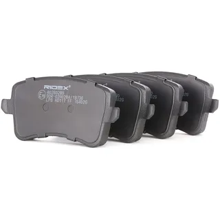 RIDEX Bremsbeläge Satz Bremsklötze Bremssteine Set Hinten mit Zubehör, mit Anti-Quietsch-Blech