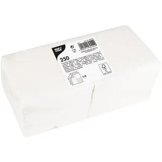 Papstar Servietten weiß 2-lagig 250 x 25,0 cm, 250 St.
