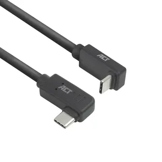 Act USB 3.0 10Gbps 60W Type-C left/righ - Kabel 2m, links/rechts abgewinkelt zu oben/unten abgewinkelt 2 Meter