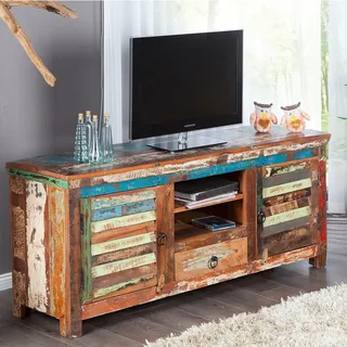Riess-Ambiente JAKARTA TV-Board 150 cm Mehrfarbig Massivholz