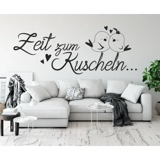 tjapalo® a8 wandtattoo Zeit zum Kuscheln Wandtattoo Schlafzimmer spruch liebe Wandtattoo Wohnzimmer romantisch Wandsprüche paare, Farbe: lavendel, Größe: B100xH38cm