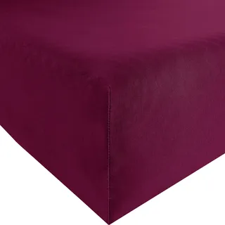 Jersey 90 x 190 - 100 x 220 cm cabernet