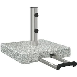 vidaXL Markisenständer mit Rollen Grau Granit 29 kg Quadratisch