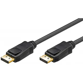 goobay 49959 DisplayPort Verbindungskabel 1.2, DisplayPort-Stecker auf DisplayPort-Stecker für Übertragung von Video/Audio Signalen, 2 m, DisplayPort), Video Kabel,