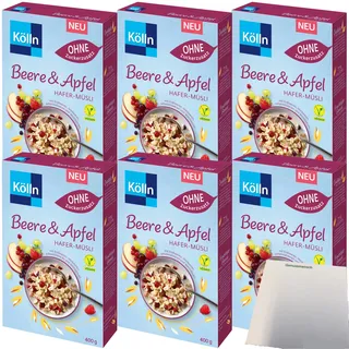 Kölln Müsli Beere-Apfel-Hafer ohne Zuckerzusatz 6er Pack 6x400g Packung usy