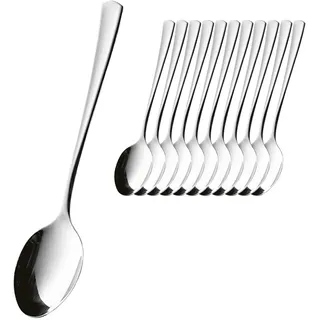 Esmeyer 204-046 12er Pack Löffel Stockholm aus Edelstahl 18/10, poliert. Materialstärke 2.2 mm, Silber, Silberfarben