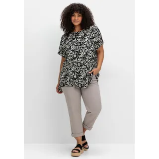 sheego Longbluse schwarz 44