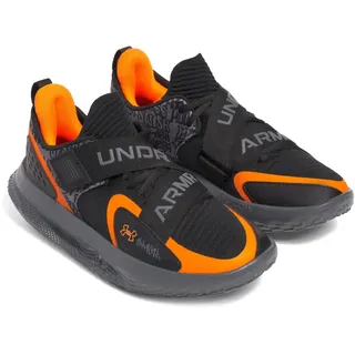 Under Armour FLOW FUTR X 4 UAA Basketballschuhe 001 - black/castlerock/blaze orange 42.5