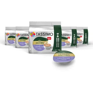TASSIMO Jacobs Cappuccino Chocolate Kapseln 5 x 10 Pads, 50 Kaffee Kapseln