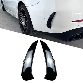 GOYMFK Auto Heckstoßstangen Seitenspoiler Entlüftung Abdeckung für Mercedes Benz C Klasse W206 S206 C260 C43 C63 AMG 2022 2023 2024 Auto Dekoration Zubehör,Glossy Black