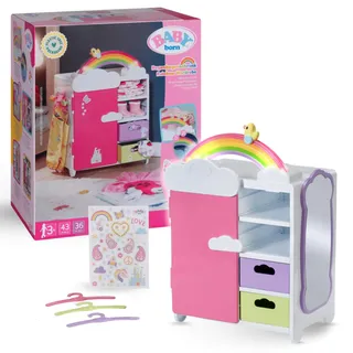 BABY BORN Puppenkleiderschrank Regenbogen mehrfarbig 836040