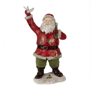Clayre & Eef Weihnachtsmann 23 cm Rot