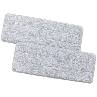 HiGloss Bodenwischtücher Wischbezug (2, 2er Set, mit Klettverschluss, besonders saugfähig) grau