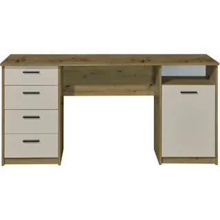 bega office Schreibtisch Lotta BxHxT 160x77x50 cm", braun/ Artisan eiche, kaschmir, artisan eiche, artisan eiche), B:160cm H:77cm T:50cm, Tische, Schreibtisch, Breite 160cm, Vollauszug für Schubkästen