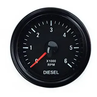 Drehzahlmesser für Diesel Anzeige 52mm für Lichtmaschine Zusatzinstrument Zusatzanzeige Instrument Drehzahl U/Min RPM (Drehzahlmesser Diesel)