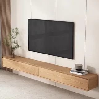 160/200/240cm Schwebender TV-Ständer Schwebendes TV-Möbel Für Die Wandmontage Unterhaltungszentrum TV Medienkonsole Schwebender TV-Schrank Große Lagerung TV-Bank Für Wohnzimmer(160 * 20 * 24cm)
