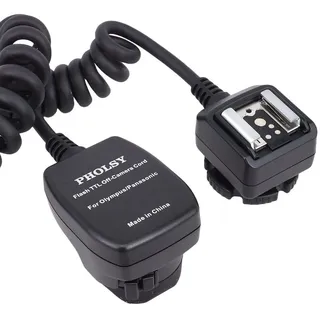 PHOLSY TTL Kamera Blitzkabel Blitz Zubehör Verbindungskabel kompatibel mit Olympus/Panasonic - 2 m, ähnlich FL-CB05