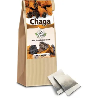 Chaga Pilz mit Jasmin Blüten portioniert in 20 Beuteln je 1g wild gesammelt Schonend getrocknet vegan inkl. Broschüre mit vielen Rezepten (20 stück)