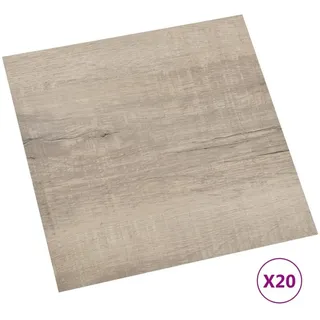 vidaXL PVC-Fliesen Selbstklebend 20 Stk. 1,86 m2 Taupe